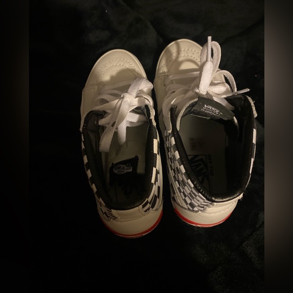 Vans Sk8-Hi Off the Blank Leather Checkerboard Giant Heel Tab size 6 - Picture 5 of 7